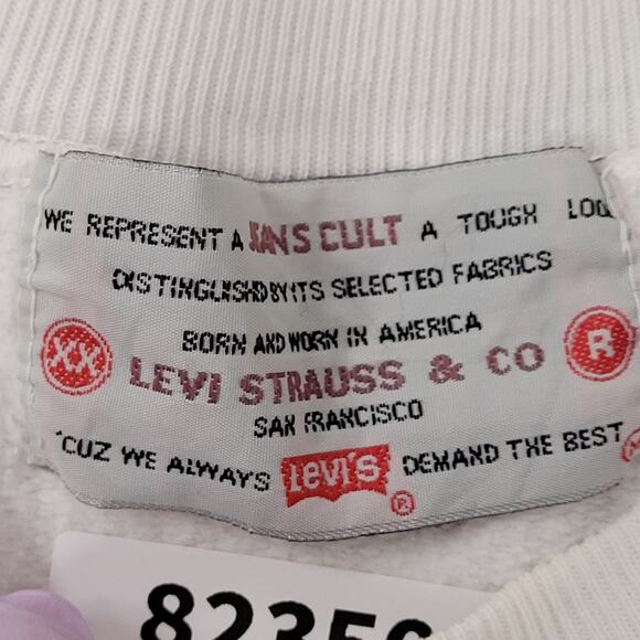 Vintage 90s LEVIS Sweatshirt Womens 2XL 23x23 Crop Boxy - Picture 8 of 15